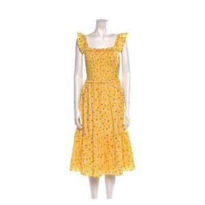 Kate Spade Summer Dress floral print midi length size small NWT